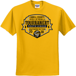 Cabell County Volleyball Tournament Youth League - Volleyball T-shirt Design T-Shirt Design - 2769