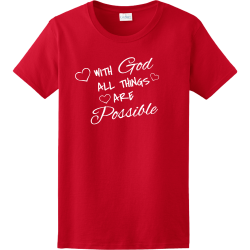 With God all things are possible - Christian T-shirts Design T-Shirt Design - 3824