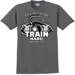 Train Hard Oakland, Ca "xfit Xchange" - Workout T-shirt Design T-Shirt Design - 4293