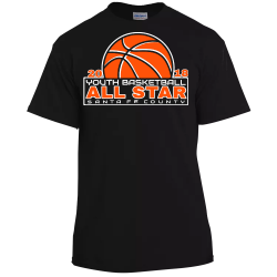 Youth Basketball All Star Santa Fe County - Basketball T-shirt Design T-Shirt Design - 2636