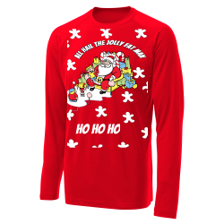 Christmas Adult Customized Long Sleeve Performance Crew T Shirt