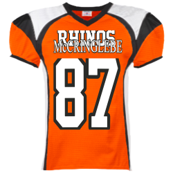 RHINOS-87-RHINOS-87-McCRINGLEBERRY DISCONTINUED Adult Red Zone Steelmesh Football Jersey 1355