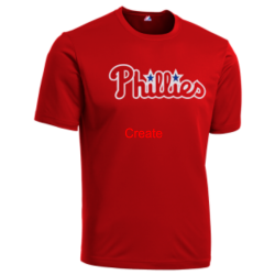 C Phillies MLB Little League Team Jerseys - Official Nike Youth MLB Wordmark Poly Tees - NY232