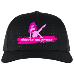 Create Design Your Own Custom Printed Cap | Unisex Pacific Headwear Perforated 5-Panel Trucker Snapback Cap