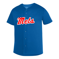 Mets THIRTEAM Boys 100% Polyester Baseball Jersey Augusta Sportswear