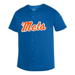 Mets THIRTEAM Boys 100% Polyester Baseball Jersey Augusta Sportswear