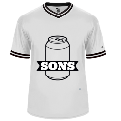 SONS-1-Jersey-blackwhite Youth Baseball Jersey