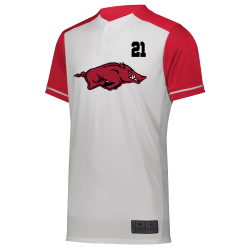 razorbacks Create Custom Printed Baseball Jersey | Mens Augusta Sportswear Two-Button Baseball Jersey 1568