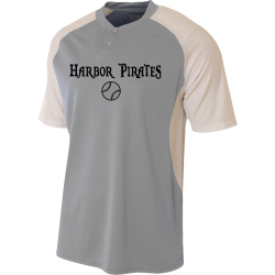 HARBOR-PIRATES Two Button Baseball Henley