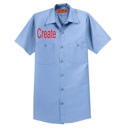 Create Do It Yourself Screen Printed Mechanic Shirt | Mens Red Kap Mechanic Shirt Sp24