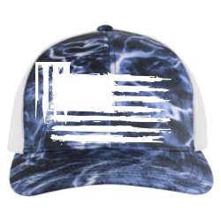 FREEDOM Order Custom Printed Cap | Unisex Pacific Headwear Elements Aqua Camo Trucker Snapback Cap