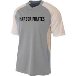 HARBOR-PIRATES Two Button Baseball Henley
