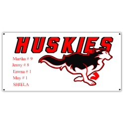 HUSKIES-LITTLE-LEAGUE-BANNER Design your own "NOW OPEN" Banner