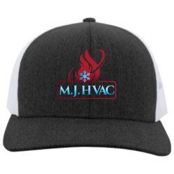 Mj-hvac Design Custom Printed Cap | Unisex Pacific Headwear Heather Trucker Snapback Cap