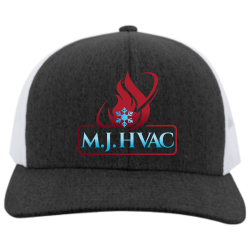 Mj-hvac Design Custom Printed Cap | Unisex Pacific Headwear Heather Trucker Snapback Cap