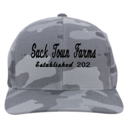 Sacktownfarms Create Printed Flexfit Cap | Unisex Pacific Headwear Herringbone Poly-Rayon Flexfit Cap