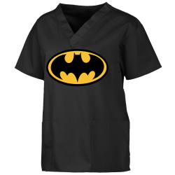 batman Custom V-Neck Scrubs Tunic - 221C