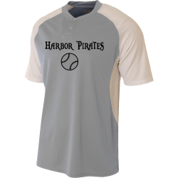 pirates Two Button Baseball Henley