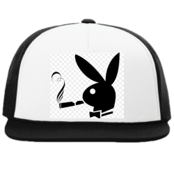 Playboy-Hat Buy Screen Printed Cap | Unisex Pacific Headwear D-Series Trucker Snapback Cap