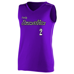 lady-lunatix-final Girls V-Neck Sleeveless Softball Jersey