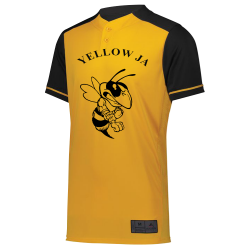 YELLOW-JACKETS--3 Create Custom Printed Baseball Jersey | Mens Augusta Sportswear Two-Button Baseball Jersey 1568