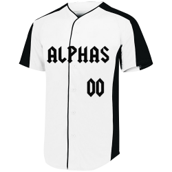 ALPHAS-MEN-AND-YOUTH-PLAYERS-COACHES-GUESTS Boys 100% Polyester Baseball Jersey Augusta Sportswear