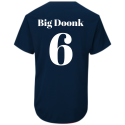 Doonk Braves Full Button Baseball Jersey - Adult MAHD6840
