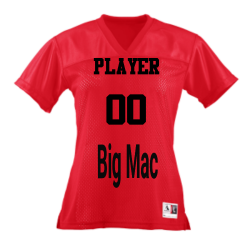Big-Macs-mom Augusta Girls Junior Fit Replica Football Tee