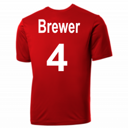 Jason-Brewer Cardinals MLB Little League Team Jerseys - Official Nike Youth MLB Wordmark Poly Tees - NY223