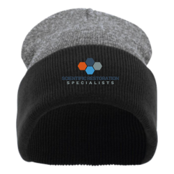 SRS-beanies Do It Yourself Printed Beanie | Unisex Pacific Headwear Heather Two Tone Cuff Beanie