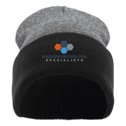 SRS-beanies Do It Yourself Printed Beanie | Unisex Pacific Headwear Heather Two Tone Cuff Beanie