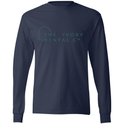 TIDC-Navy-Alt-Option-1 Adult 100% Cotton Longsleeve T-Shirt