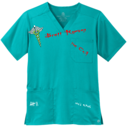 Dw Create Printed Medical Uniform | Mens Wonderwink Medical Uniform Ww5068