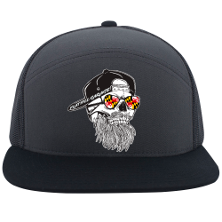 Flat-Bill Buy Screen Printed Cap | Unisex Pacific Headwear 6 Panel Arch Trucker Snapback Cap