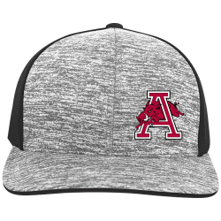 razorback-hat Design Custom Printed Cap | Unisex Pacific Headwear Aggressive Heather Trucker Snapback Cap