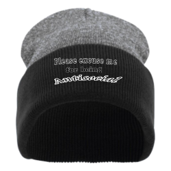 Ben Do It Yourself Printed Beanie | Unisex Pacific Headwear Heather Two Tone Cuff Beanie