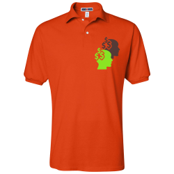 Maneuver-Greenbean--pumpkin-Polo Order Custom Printed Polos | Mens Jerzees Polo 437msr