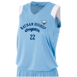 NATHAN-BISHOP-22 Womens V-Neck Custom Basketball Jerseys