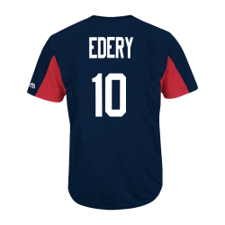 10-Edery Custom Braves Two-Button Jersey -  Braves-MAI383