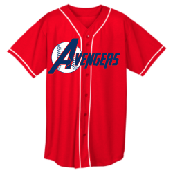 Avengers-Baseball Youth Full Button Wicking Mesh Jersey