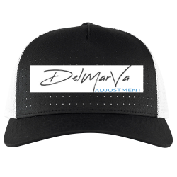 ADJUSTMENT--HAT-BLKWHT Design Your Own Custom Printed Cap | Unisex Pacific Headwear Perforated 5-Panel Trucker Snapback Cap