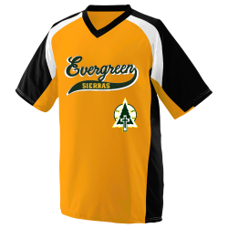 Evergreen-Sierras-Yellow Adult Nitro Baseball Jersey