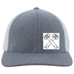 HTB Buy Custom Printed Flexfit Cap | Unisex Pacific Headwear Heather Trucker Flexfit Cap