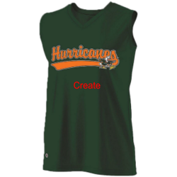 Hurricanes-34 Miami Hurricanes Ladies Sleeveless Softball Jersey