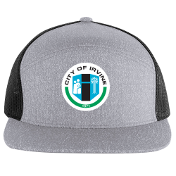 National-Safety-Month-Hats Design Printed Cap | Unisex Pacific Headwear Heather 6-Panel Arch Trucker Snapback Cap