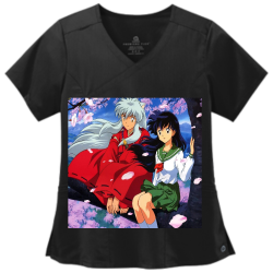 Inuyasha Design Screen Printed Medical Uniform | Womens Wonderwink Medical Uniform Ww4268