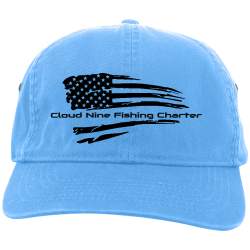 Cloud-Nine-Fishing-Charter Buy Screen Printed Cap | Unisex Pacific Headwear Enzyme Washed Buckle Strap Adjustable Cap