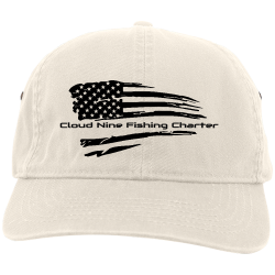 Cloud-Nine-Fishing-Charter Buy Screen Printed Cap | Unisex Pacific Headwear Enzyme Washed Buckle Strap Adjustable Cap