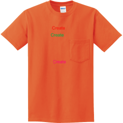 Create-Create-Create Mens 100% Cotton T-Shirt