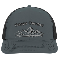 Happy-Camper Design Custom Printed Cap | Unisex Pacific Headwear Trucker Snapback 